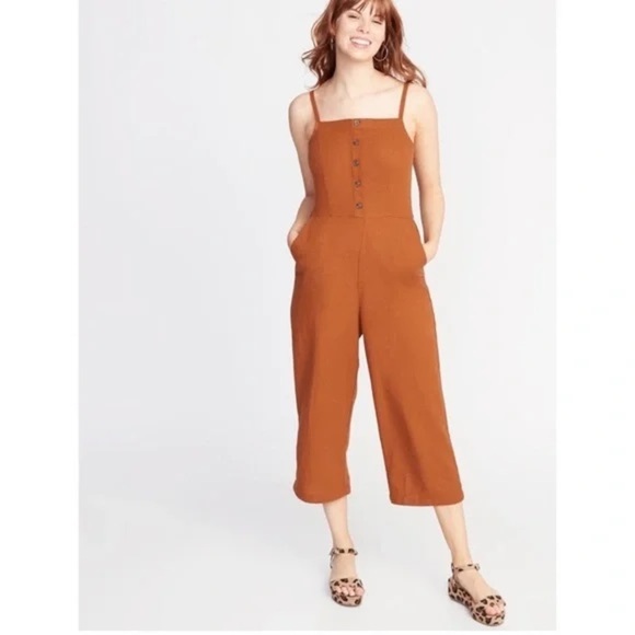 OLD NAVY | burnt orange linen jumper | size small - Picture 1 of 3